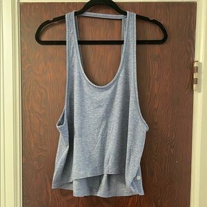 Women's lululemon high low open back Blue-ish Tank Top